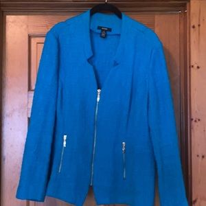 Alfani zip Blue blazer, size 14